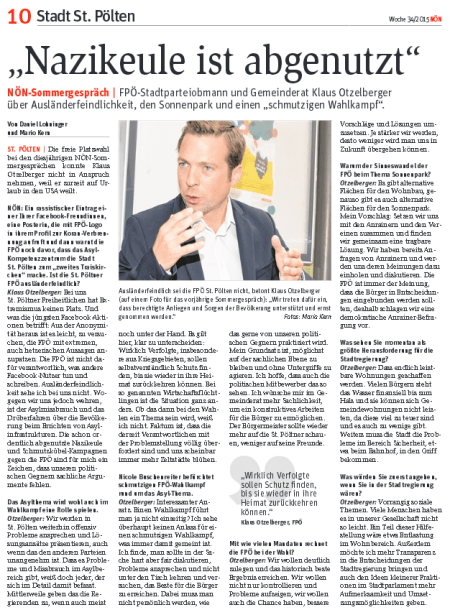 NÖN Sommergespräch 2015